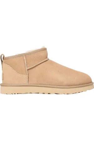 UGG Schoenen, Dames, , 40 EU, Suède, Blauwe Platte Enkellaarsjes voor Vrouwen
