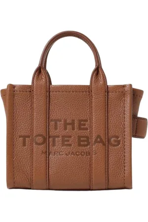 Marc Jacobs Tassen, Dames, Bruin, ONE Size, Leer, Blauwe Tote Tas met reliëflogo