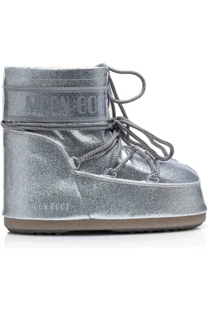 Moon Boot Schoenen, Dames, Grijs, 33 EU, Polyester, Low Icon Snowboots Zilver