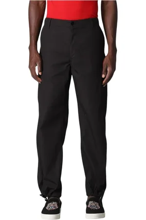 Kenzo Broeken, Heren, Zwart, W44, Moderne Zwarte Straight-Leg Broek