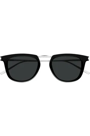 Saint Laurent Accessoires, unisex, Zwart, ONE Size, Vierkante brilmonturen met hoekdetail