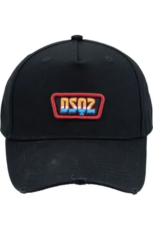 Dsquared2 Accessoires, unisex, Zwart, ONE Size, Katoen, Baseballpet met Geborduurd Logo