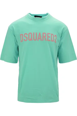 Dsquared2 Tops, Heren, Groen, M, Katoen, Slip-On T-Shirt