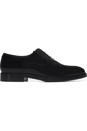 Brunello Cucinelli Schoenen, Heren, Zwart, 40 EU, Leer, Zwarte platte schoenen met veters van leer