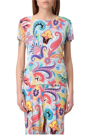 Etro Tops, Dames, Veelkleurig, M, Kleurrijke Paisley Print Top