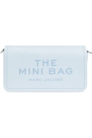 Marc Jacobs Tassen, Dames, Blauw, ONE Size, Leer, Leren Schoudertas The Mini Bag