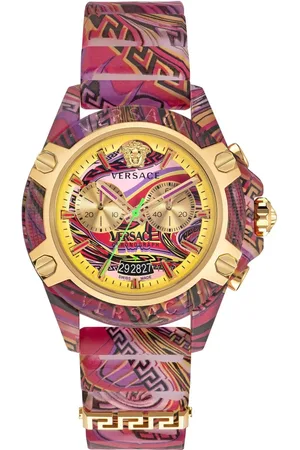 VERSACE Accessoires, unisex, Veelkleurig, ONE Size, Chrono Active Silicone Horloge