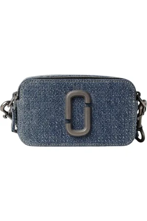 Marc Jacobs Tassen, Dames, Blauw, ONE Size, Denim, Kristalversierde Denim Clutch