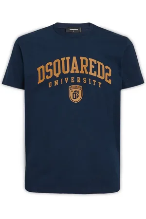 Dsquared2 Tops, Heren, Blauw, M, Klassiek T-Shirt
