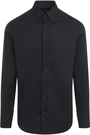 Giorgio Armani Overhemden, Heren, Blauw, M, Katoen, Blauw Shirt Aw 24 Stijlvol