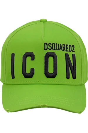 Dsquared2 Accessoires, unisex, Groen, ONE Size, Katoen, Baseballpet met gespsluiting