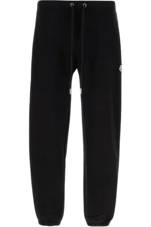Moncler Broeken, Heren, Zwart, S, Luxe Casual Fleece Broek