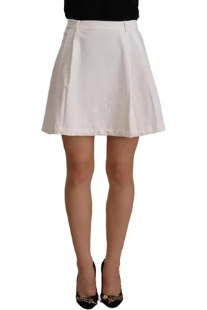 ERMANNO SCERVINO Rokken, Dames, Wit, 2Xs, Katoen, A-lijn Katoenen Mini Rok