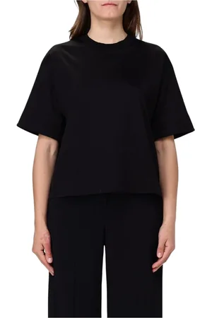 Max Mara Tops, Dames, Zwart, M, Katoen, Elegante Zwarte Trui