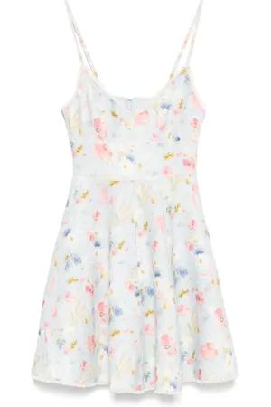 ZIMMERMANN Kleedjes, Dames, Veelkleurig, XS, Lichtblauwe Spaghetti Strap Jurk