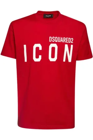Dsquared2 Tops, Heren, Rood, XL, Katoen, Icon T-shirt met print