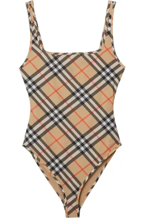 Burberry Badkleding, Dames, , M, Geruit Patroon Badmode Jurk