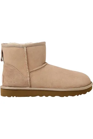 UGG Schoenen, Dames, , 36 EU, Suède, Schapenvacht Enkellaarzen in Zand