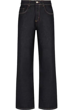 Icon Denim Jeans, Dames, Blauw, W28, Katoen, Wijde jeans met contraststiksels