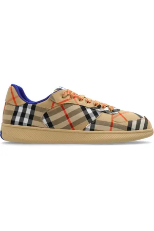 Burberry Schoenen, Heren, Veelkleurig, 46 EU, Katoen, Terrace Check Sneakers