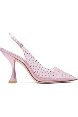 Stuart Weitzman Schoenen, Dames, Roze, 36 1/2 EU, Gemcut Xcurve 100 Slingback Pump