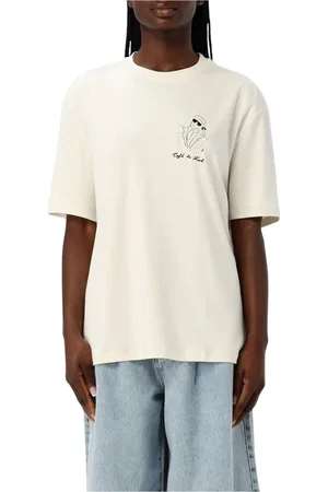 Karl Lagerfeld Tops, Dames, Wit, XS, T-shirt met korte mouwen, relaxte pasvorm