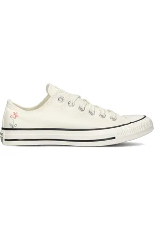 Converse Schoenen, Dames, Wit, 36 EU, Witte Canvas Lage Sneakers