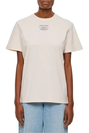 Golden Goose Tops, Dames, , M, Katoen, Witte relaxte pasvorm T-shirt