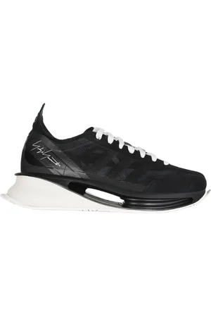 Y-3 Schoenen, Dames, Zwart, 38 1/2 EU, Katoen, Zwarte Mesh Lage Sneakers Lightstrike