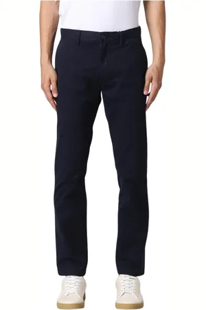 Tommy Hilfiger Broeken, Heren, Blauw, W36, Katoen, Blauwe Straight Leg Chino Broek