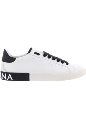 Dolce & Gabbana Schoenen, Heren, Wit, 43 EU, Leer, Portofino Vintage Sneakers
