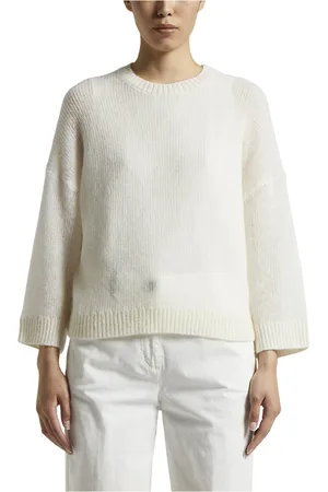 PESERICO SIGN Truien, Dames, Wit, 2Xs, Wol, Trui van maagdelijke wol en alpaca tricot