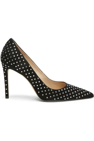 Stuart Weitzman Schoenen, Dames, Zwart, 38 EU, Leer, Swarovski Crystal Pump