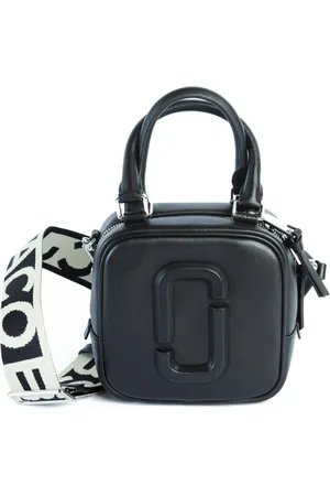 Marc Jacobs Tassen, Dames, Zwart, ONE Size, Leer, Nero Glad Lederen Kubus Tas