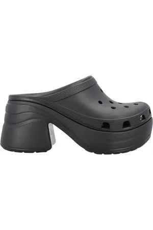 Crocs Schoenen, Heren, Zwart, 37 EU, Zwarte hoge hak platformklompen