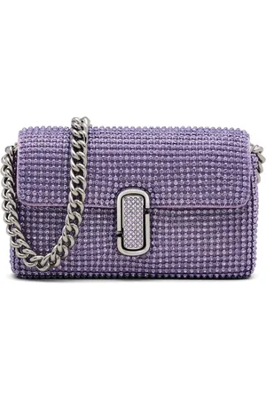 Marc Jacobs Tassen, Dames, Paars, ONE Size, Rhinestone Logo Mini Schoudertas