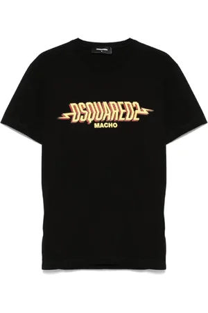 Dsquared2 Tops, Heren, Zwart, 2Xl, Katoen, Stijlvolle Heren T-shirt & Polo