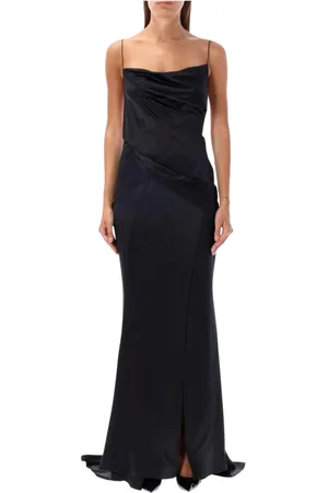 Givenchy Kleedjes, Dames, Zwart, S, Elegante Zwarte Maxi Jurk