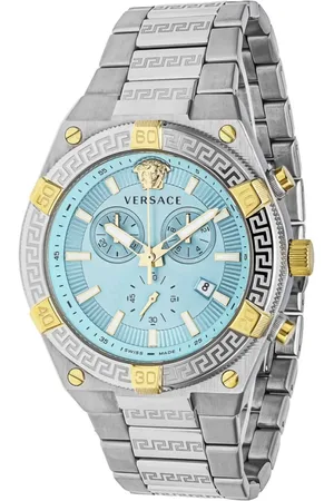 VERSACE Accessoires, Heren, Veelkleurig, ONE Size, Sporty Greca Chronograaf Horloge