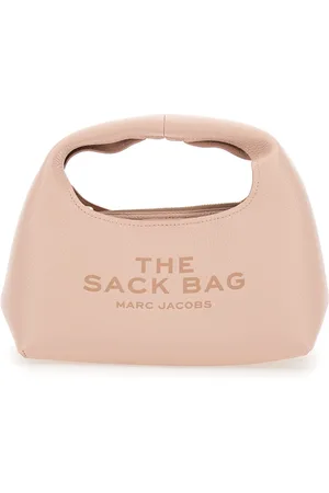 Marc Jacobs Tassen, Dames, Roze, ONE Size, Leer, Mini Sack Handtas met Logo
