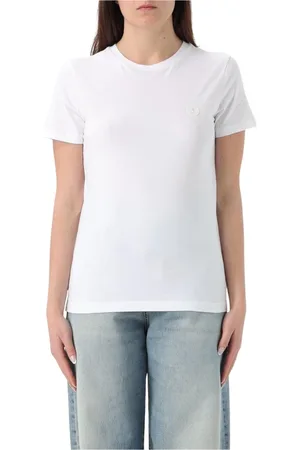 save the duck Tops, Dames, Wit, M, Wit Grafisch Print T-shirt