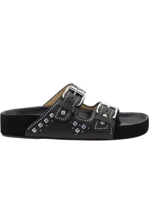 Isabel Marant Schoenen, Dames, Zwart, 37 EU, Leer, Lennyo leren sandalen