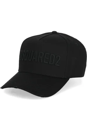 Dsquared2 Accessoires, Heren, Zwart, ONE Size, Katoen, Katoenen Baseballpet met Logo