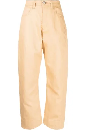 Jil Sander Broeken, Dames, , XS, Katoen, Elegante Katoen Linnen Broek