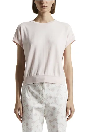 PESERICO SIGN Truien, Dames, Roze, XL, Katoen, Pu katoen crêpe tricot trui