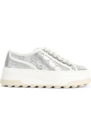 Gucci Schoenen, Dames, Grijs, 40 EU, Witte Sneakers Verhoog Stijl Ss 25