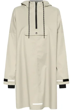 Cream Jassen, Dames, , S/M, Polyester, Oversized Anorak Veergrijze Jas