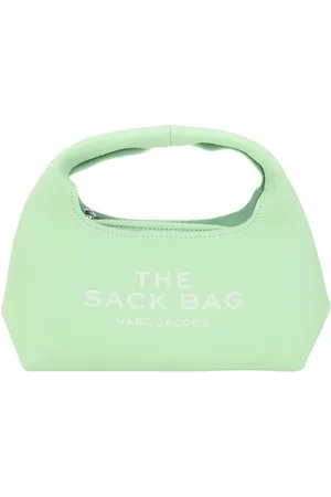 Marc Jacobs Tassen, Dames, Groen, ONE Size, Mini Sack Leren Handtas