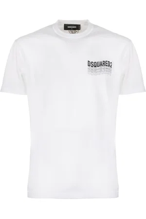 Dsquared2 Tops, Heren, Wit, XL, Katoen, Italiaanse T-shirts voor mannen