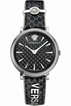 VERSACE Accessoires, Dames, Grijs, ONE Size, V-Circle Dameshorloge Ve 81009 19